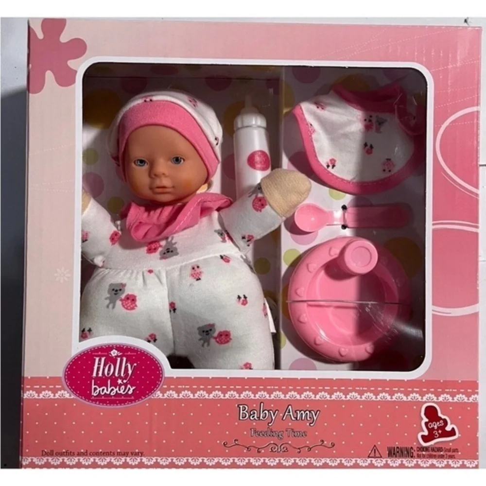 Baby Feeding Time Doll Set - Pink